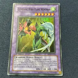 Elemental Hero Flame Wingman 1st Edition #DP1-EN010 YuGiOh TCG - Image 2