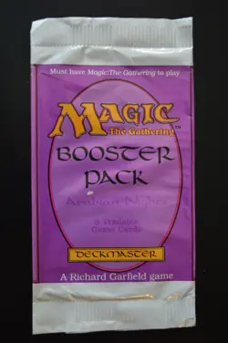 Magic The Gathering MTG EMPTY ARABIAN NIGHTS BOOSTER PACK WRAPPER No Cards - Image 1
