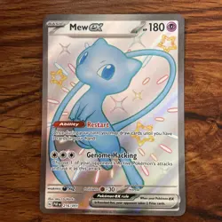 Pokemon TCG Paldean Fates Mew ex 216/091 Shiny Full Art Mint Pokemon Card - Image 1