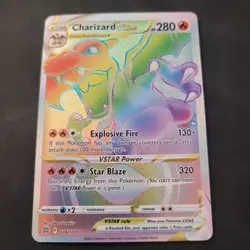 Charizard VSTAR Brilliant Stars Rainbow Secret Rare Card #174/172 NM/M Condition - Image 1