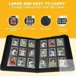 Toploader Binder,Toploader Hard Cases, 9-Pocket Pages Sleeves Hold up 288 Cards. - Image 2