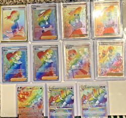 🌈11 Card Rainbow Secret Rare Pokemon TCG Lot Mint Textured Cards Evolving Skies - Image 1