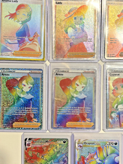 🌈11 Card Rainbow Secret Rare Pokemon TCG Lot Mint Textured Cards Evolving Skies - Image 3