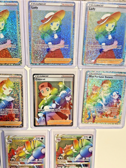 🌈11 Card Rainbow Secret Rare Pokemon TCG Lot Mint Textured Cards Evolving Skies - Image 4