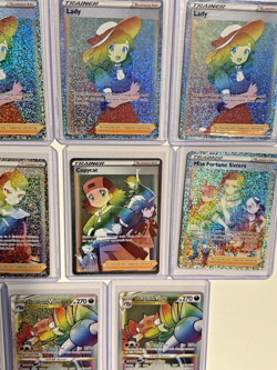 🌈11 Card Rainbow Secret Rare Pokemon TCG Lot Mint Textured Cards Evolving Skies - Image 5