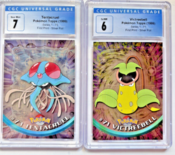FIRST PRINT! 1999 HOLOGRAPHIC TOPPS POKEMON TCG CARDS CGC TENTACRUEL VICTREEBEL - Image 1