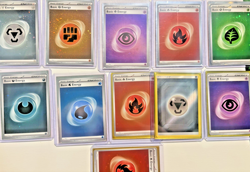 POKEMON HOLOGRAPHIC ENERGY LOT 11 RARE CARDS TCG SHINY MINT FIRE WATER GRASS NM - Image 2