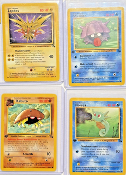 FOSSIL POKEMON 28 CARD LOT 1st EDITIONS & RARE LP-NM 1999 VINTAGE TCG NON-Holo - Image 1