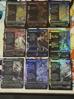 Final Fantasy Magic The Gathering Summon Borderless Foil Card Lot 9x Cards N/M - Image 1