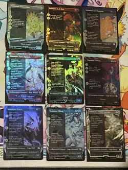 Final Fantasy Magic The Gathering Summon Borderless Foil Card Lot 9x Cards N/M - Image 2