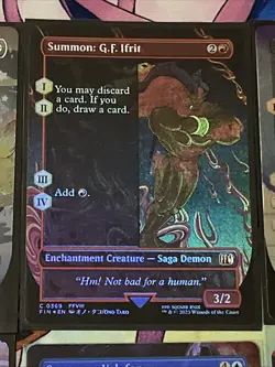 Final Fantasy Magic The Gathering Summon Borderless Foil Card Lot 9x Cards N/M - Image 4