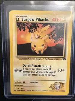 Vintage Pokemon Card Lot Of 5 LP-MP Gym Challenge And Neo Revelation - Image 2