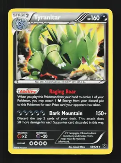 Tyranitar 56/124 Fates Collide English Pokemon Card TCG - Image 1