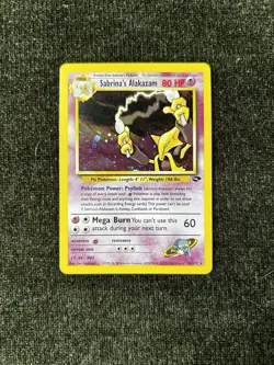 Pokemon Alakazam Sabrina's 16/132 Holographic Rare Gym Challenge TCG Card - Image 1