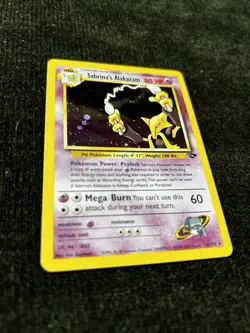 Pokemon Alakazam Sabrina's 16/132 Holographic Rare Gym Challenge TCG Card - Image 2