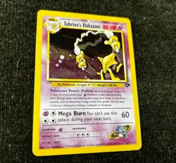 Pokemon Alakazam Sabrina's 16/132 Holographic Rare Gym Challenge TCG Card - Image 4