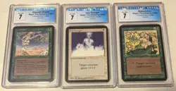 MTG Lot of 3 OLD & VINTAGE ALPHA Cards! CGC GRADED 7! Near Mint - Image 1