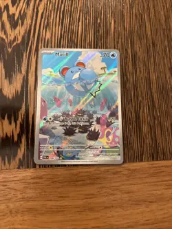 Pokemon Marill Full Art Secret Rare Holo Card 204/193 Paldea Evolved - Image 1