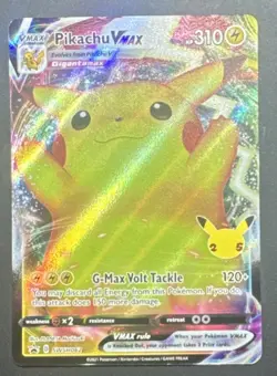 Pokemon Pikachu VMAX SWSH062 Celebrations Sword & Shield Black Star Promo Card - Image 1