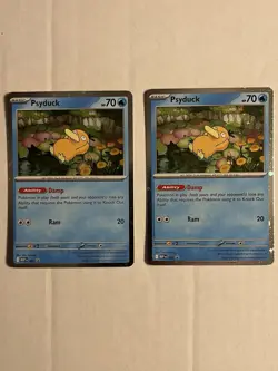 Pokemon Mega Evolution Psyduck Blister Promo 007 2-card Lot - Image 1
