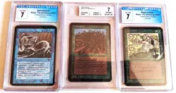 MTG Lot of 3 OLD & VINTAGE ALPHA Cards! 2x CGC, 1x BGS. GRADED 7! Near Mint! - Image 1