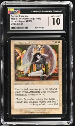 SERRA'S EMBRACE Urza's Saga CGC 10 Gem Mint Vintage MTG [Nostalgium] - Image 1
