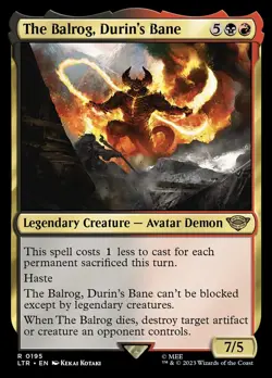 [MTG] The Balrog, Durin's Bane (0195) (LTR) NM - Image 1