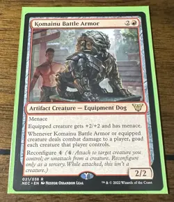 MTG - Komainu Battle Armor - Commander: Kamigawa Neon Dynasty - NM - Image 1