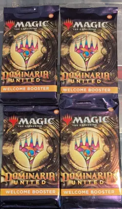 MTG Magic TheGathering Welcome Booster Dominaria United Packsx4 Sealed - Image 1