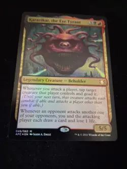 MTG Foil CMR: Adventures i/t Forgotten Realms AFC Karazikar, the Eye Tyrant MINT - Image 1