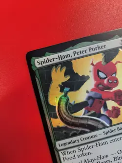 *FOIL* promo Spider-Ham, Peter Porker. Spider-Man Commander Party. LP. MTG. - Image 2