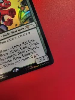 *FOIL* promo Spider-Ham, Peter Porker. Spider-Man Commander Party. LP. MTG. - Image 4