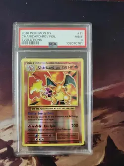 2016 POKEMON XY EVOLUTIONS #11 CHARIZARD-REVERSE FOIL PSA 9 - Image 1