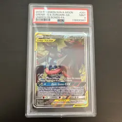 PSA 9 MINT Greninja & Zoroark GX 201/214 Tag Team Alt Art Unbroken Bonds Pokemon - Image 1