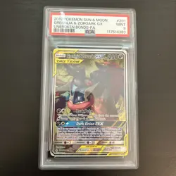 PSA 9 MINT Greninja & Zoroark GX 201/214 Tag Team Alt Art Unbroken Bonds Pokemon - Image 3