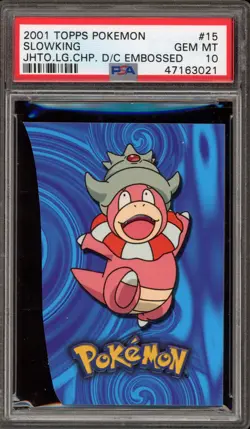 Pokemon Topps Slowking Johto League Champions Die Cut Embossed #15 PSA 10 - Image 1