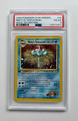 Pokemon Gym Heroes 1st Edition Holo Misty's Tentacruel PSA 4 VG-EX - Image 1