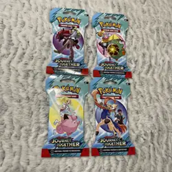 Pokemon Journey Together Pack Art Set - 4 Packs Per Set - Sealed & Unweighed - Image 1