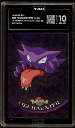 Pokemon Topps Haunter TV Animation Series 2 Silver Foil #2 TAG 10 Gem Mint - Image 1