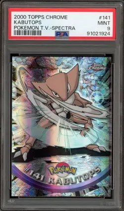 Pokemon Topps Chrome Kabutops Spectra #141 PSA 9 Mint - Image 1