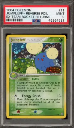 Pokemon Jumpluff EX Team Rocket Returns Reverse Holo Rare #11 PSA 9 Mint - Image 1