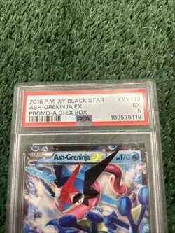 2016 Pokemon XY Black Star Ash-Greninja EX Promo A.G. EX BOX Psa 5 - Image 3