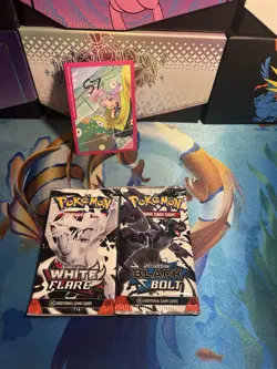 Pokemon TCG Scarlet & Violet Black Bolt & White Flare Booster Pack - 2 Packs Set - Image 1