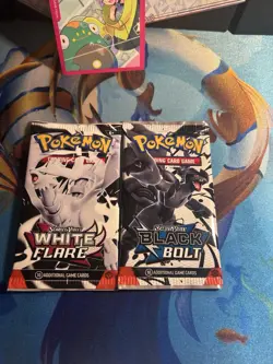 Pokemon TCG Scarlet & Violet Black Bolt & White Flare Booster Pack - 2 Packs Set - Image 2