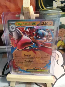 Mega Lucario EX 077/132 Mega Evolution Pokemon TCG Double Rare - Image 1