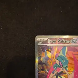 Pokemon TCG Iron Valiant EX Paradox Rift 249/182 Special Illustration Rare - Image 2