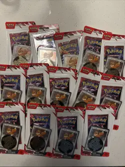 Lot of 14 Pokemon TCG Destined Rivals Checklane Blister Pack Eevee Promo - Image 1