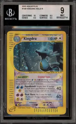 Pokemon Kingdra Aquapolis Crystal Holo Secret Rare #148 BGS 9 Mint - Image 1