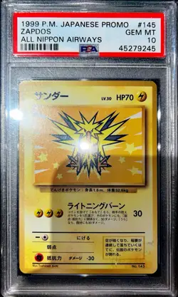 [PSA 10] Pokemon Zapdos #145 - All Nippon Airways Japanese Promo 1999⚡ - Image 1