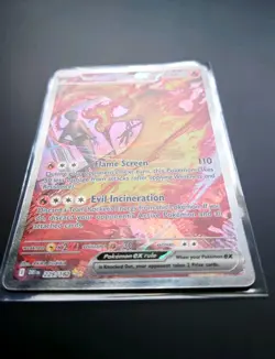 Pokemon Team Rocket's Moltres ex 229/182 SIR Destined Rivals Print Error - Image 2